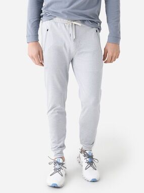 Vuori Men's Ponto Performance Joggers sweatpants platinum heather workout